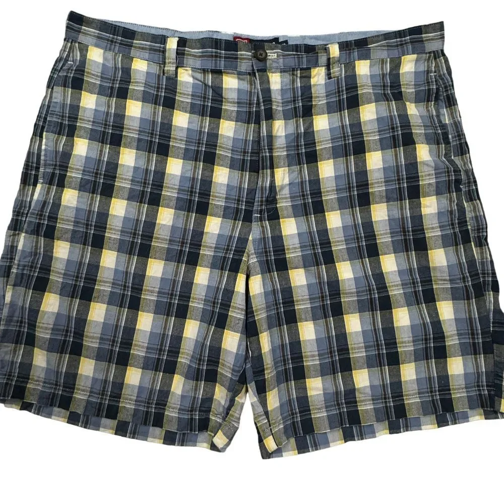 Vintage Chaps Ralph Lauren Shorts Men's Size 40 Plaid Flat Front